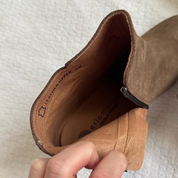 NWOT Eric Michael Berlin Brown and Black Ankle Booties Size 30 - Picture 4 of 5